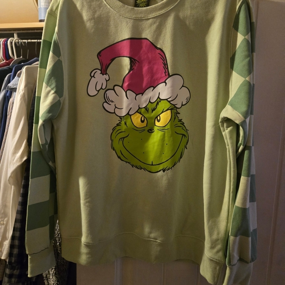 LG Grinch Crewneck Sweater - Green and Pink
